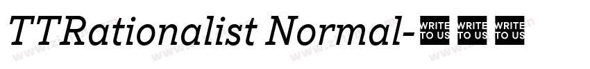 TTRationalist Normal字体转换